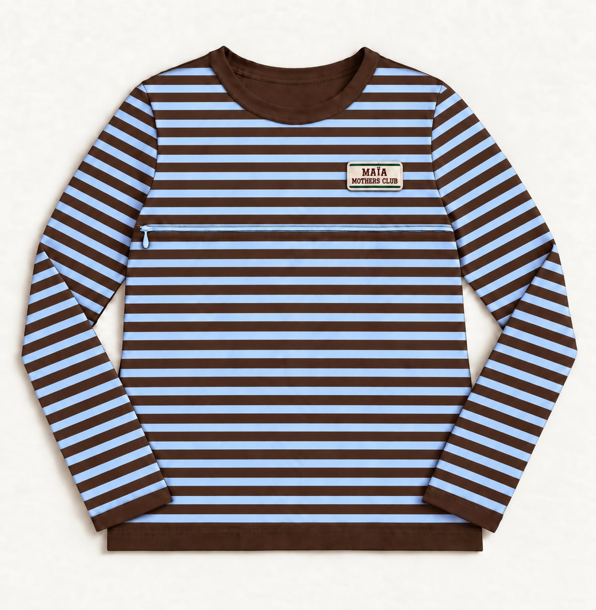 T-shirt d’allaitement | Haut de pyjama MAÏA rayé 🩵 PRÉCOMMANDE