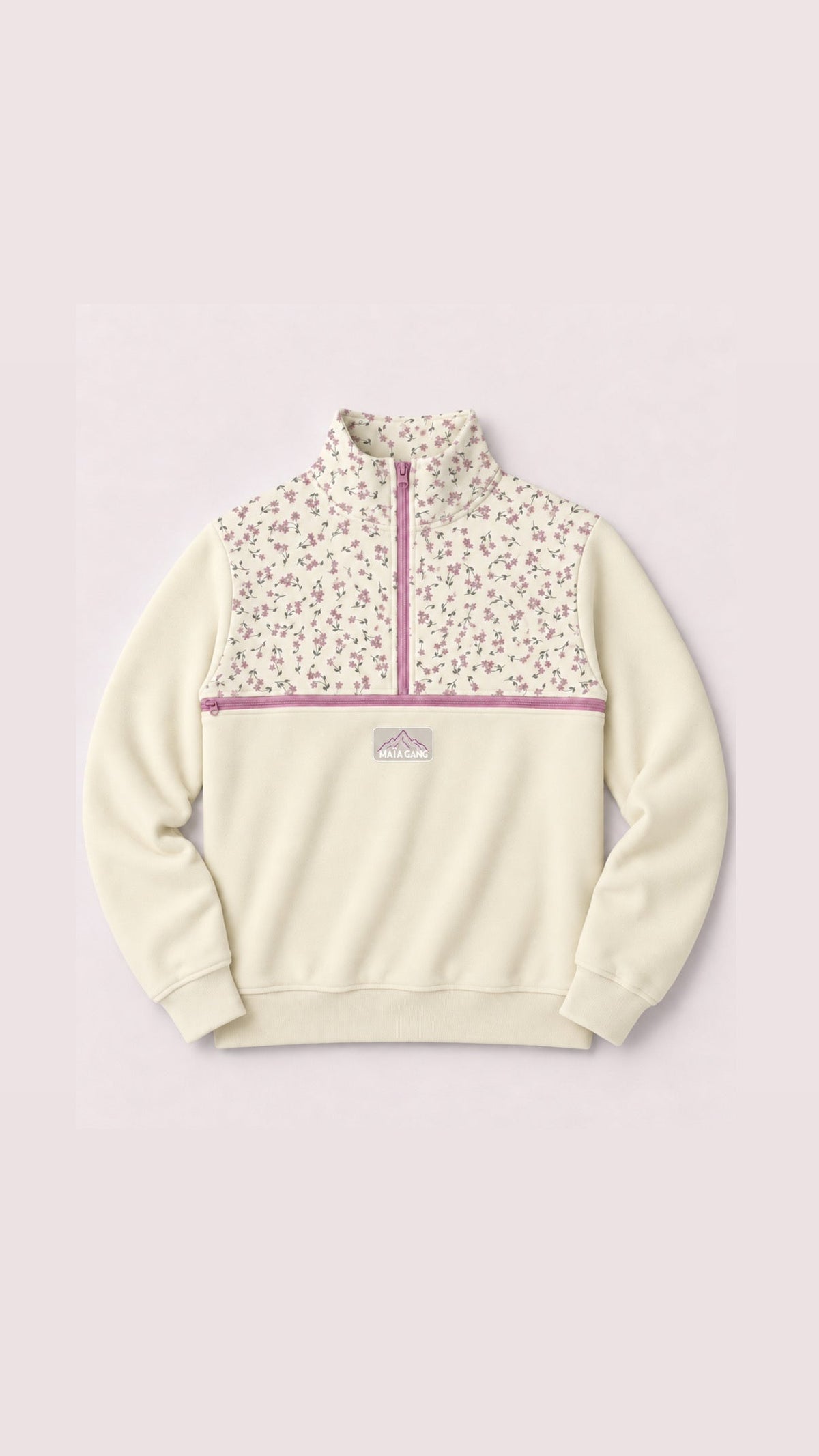 Sweat d'allaitement MAÏA | Fleuri écru - PRÉCOMMANDE