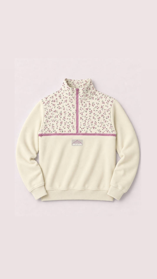 Sweat d'allaitement MAÏA | Fleuri écru - PRÉCOMMANDE | - MAÏA